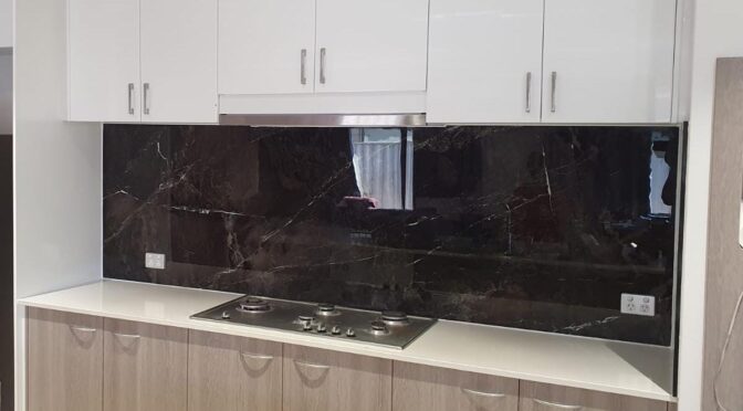 New Kitchen with stone and splashback